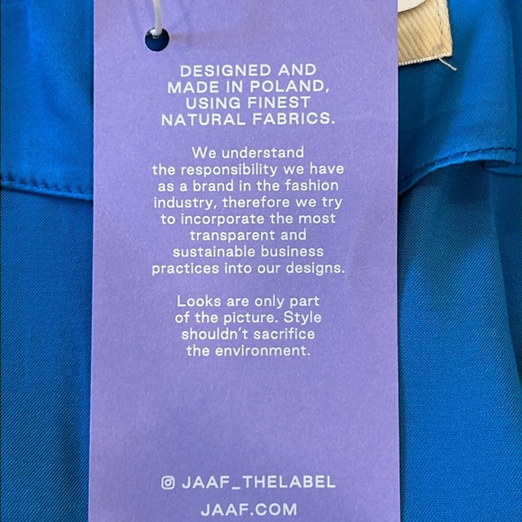 JAAF Gathered Midi Dress in Vivid Blue - Picture 13 of 15